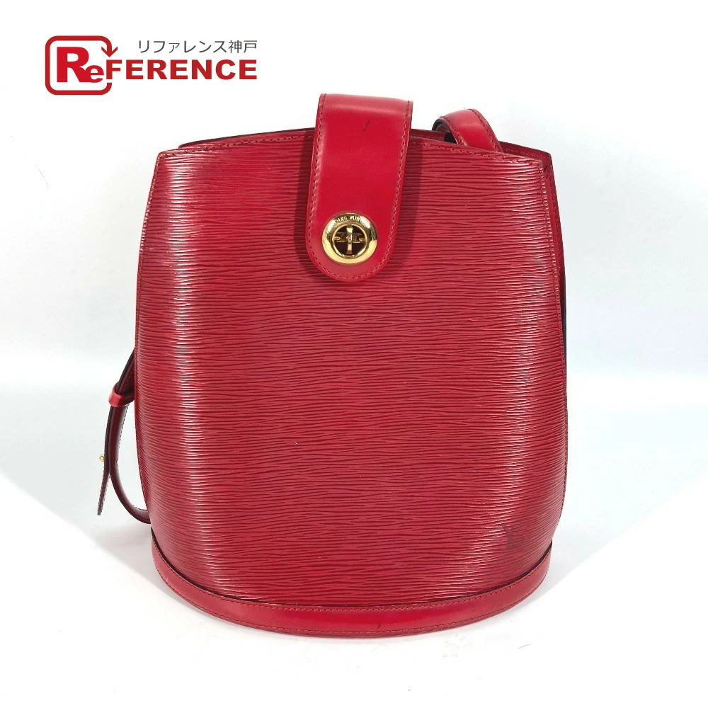 LOUIS VUITTON Epi Cluny Shoulder Bag Leather Castilian Red